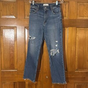 Abercrombie Ultra High Rise The Ankle Straight Jeans Size 29 Long